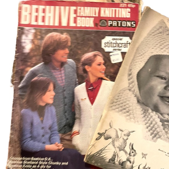 Vintage 1950s:60s Beehive knitting books X 7 pcs LOT Baby (2) - Picture 3 of 5
